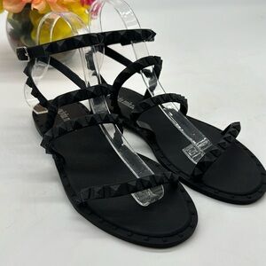 Olivia Miller Black Gladiator Sandal Size 8 BSN6225D